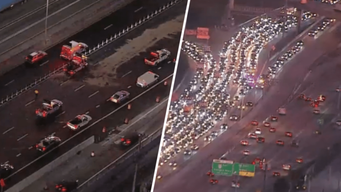 Lanes blocked on Palmetto Expressway southbound due to apparent fuel spill – NBC 6 South Florida