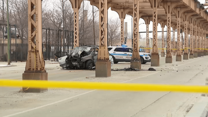 Woman killed, 3 children seriously hurt when SUV strikes pillar in Garfield Park – NBC Chicago